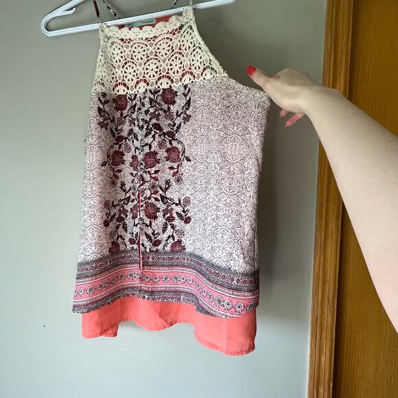 Maurices White / Pink Halter Tank Top Size Large - Picture 8 of 11